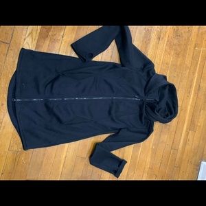 NWOT black  cotton zip up